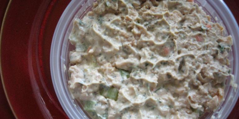 A bowl of vegan "tuna" filling